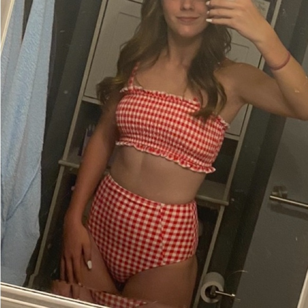 CUPSHE RED TANKINI SET❤️🍒SIZE XS NWT